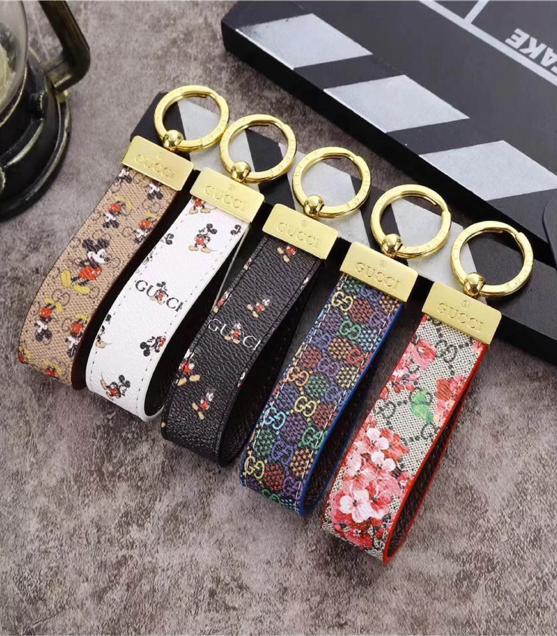 Leather Gucci Key Holders