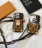 Lv leather iphone case