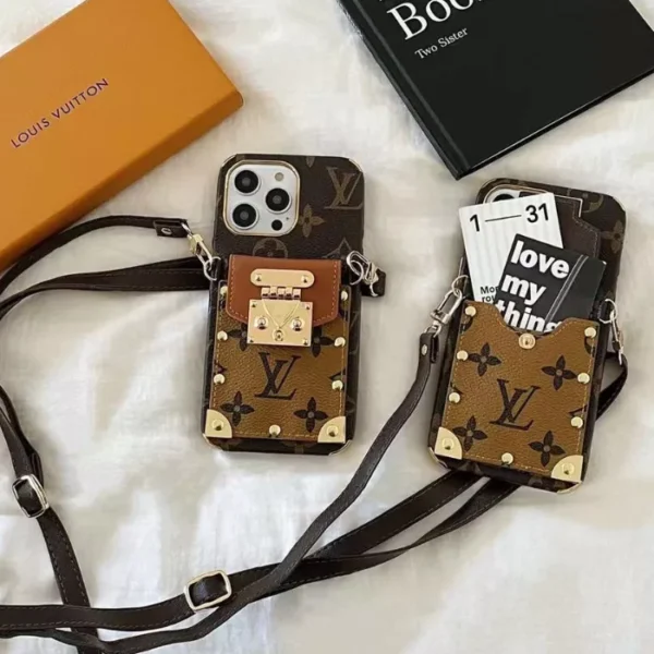 Lv leather iphone case