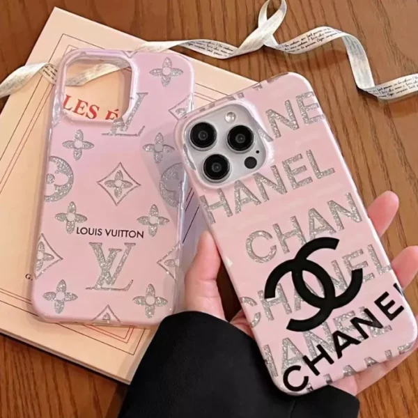 Lv chanel iphone case pink