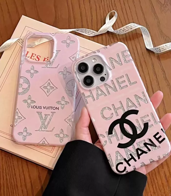 Lv chanel iphone case pink