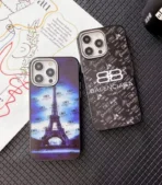 Balenciaga Black & Blue iPhone Case