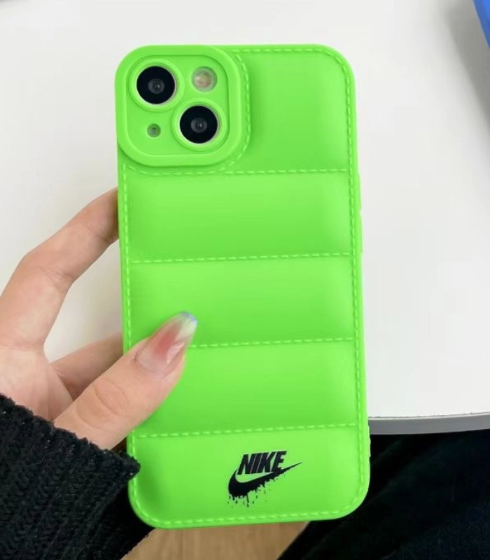 puffer Nike iPhone Case Soft Silicon Green thumb