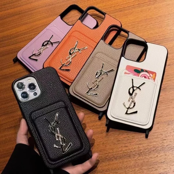 Luxury YSL Style PU Leather Wallet Case with Card Holder